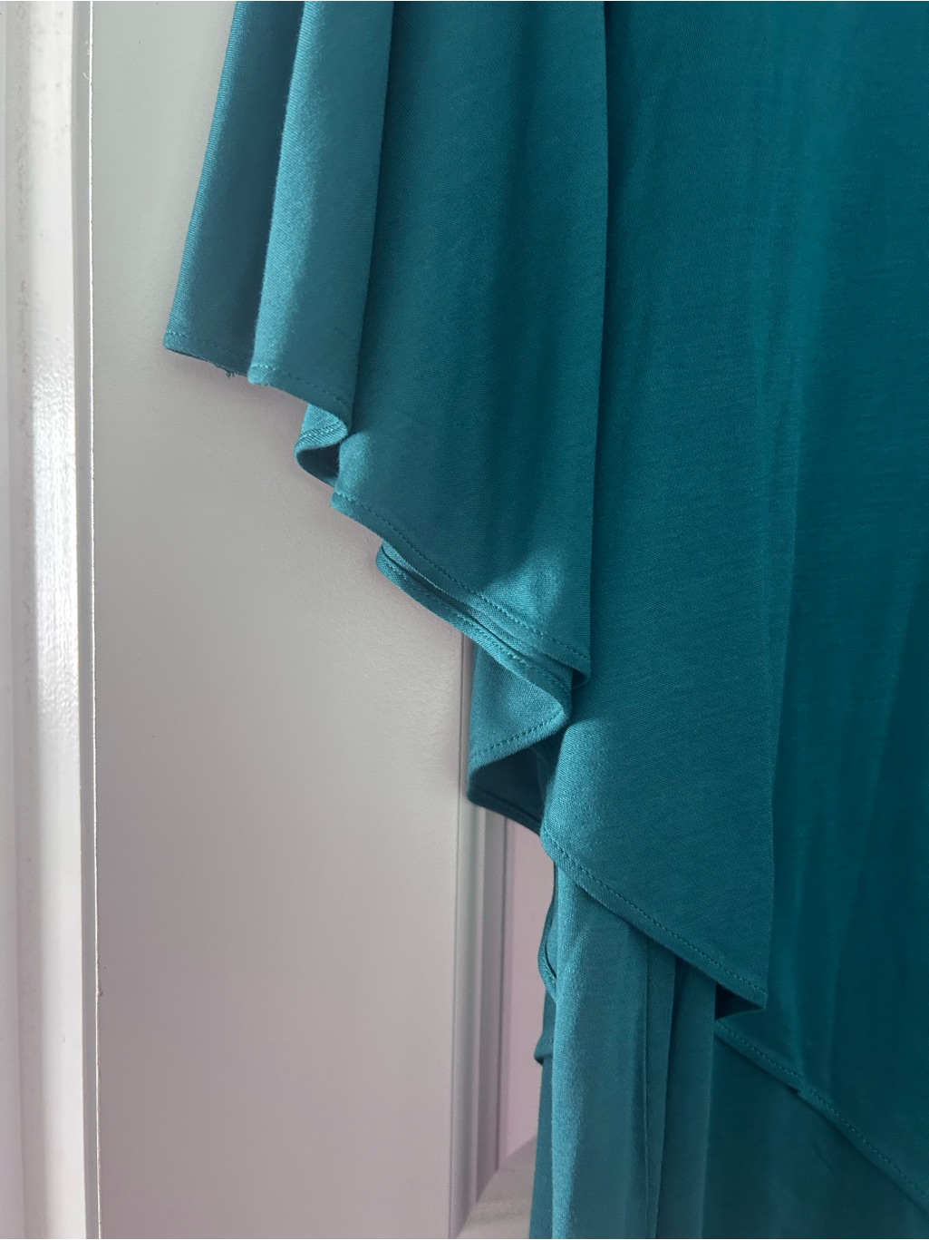 White House Black Market Teal Boatneck Top Med — image 3 of 3